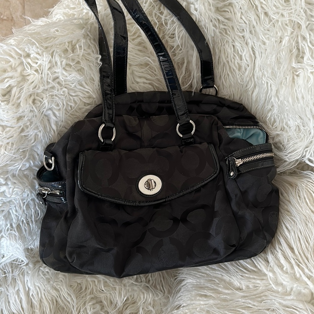 Original Coach Black Diaper Bag